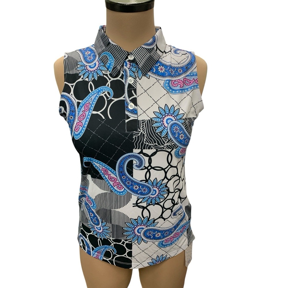 Acegolfs Women's Golf Athletic Polo Shirt Multicolor Size Small New With Tags